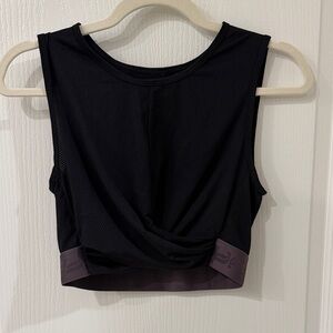 Fabletics Black Twist Front Crop Top